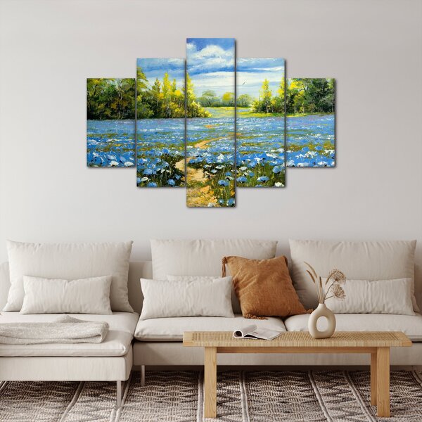 Slika - Pot na polju, oljna slika (150x105 cm)