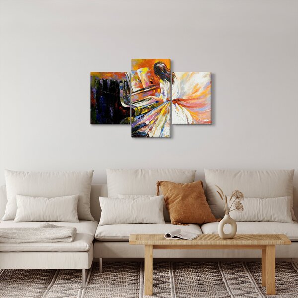 Slika - Ženska igra klavir (90x60 cm)
