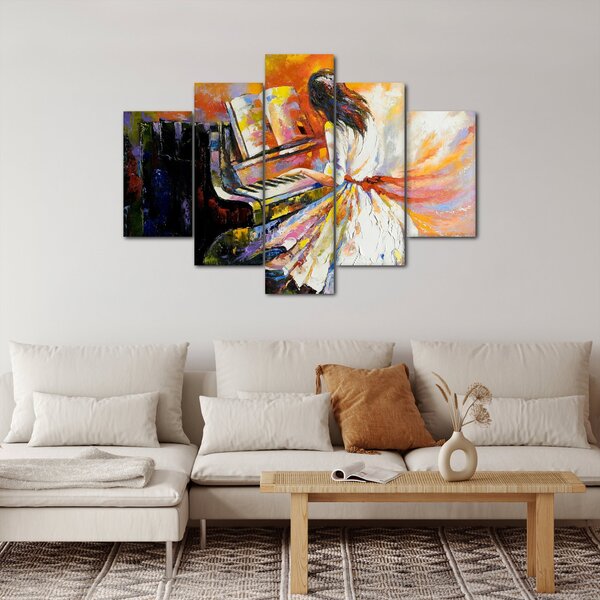 Slika - Ženska igra klavir (150x105 cm)