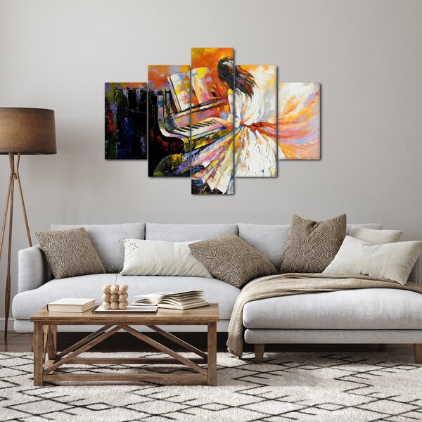 Slika - Ženska igra klavir (150x105 cm)