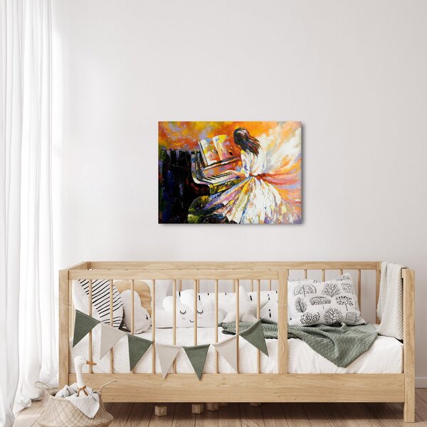 Slika - Ženska igra klavir (70x50 cm)