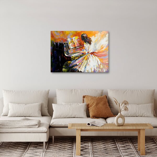 Slika - Ženska igra klavir (70x50 cm)