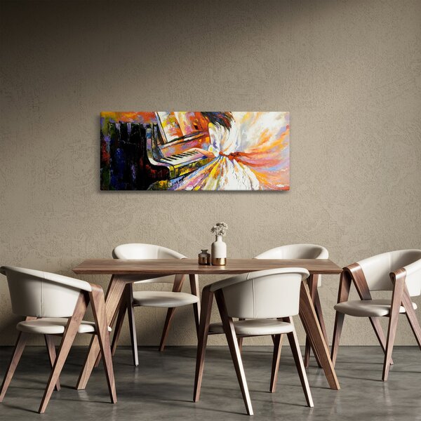 Slika - Ženska igra klavir (120x50 cm)