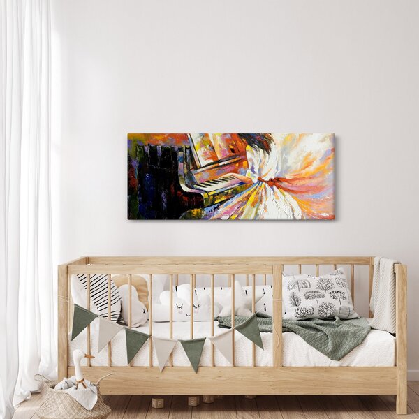 Slika - Ženska igra klavir (120x50 cm)