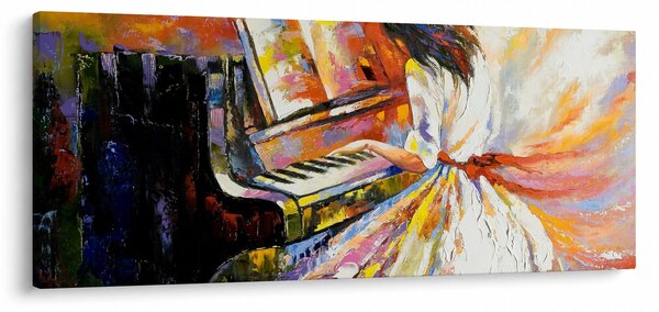 Slika - Ženska igra klavir (120x50 cm)