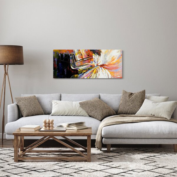 Slika - Ženska igra klavir (120x50 cm)