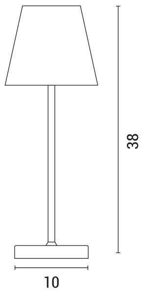 LED Prigušiva stolna lampa na dodir LED/3,5W/5V 5200 mAh IP54 crna