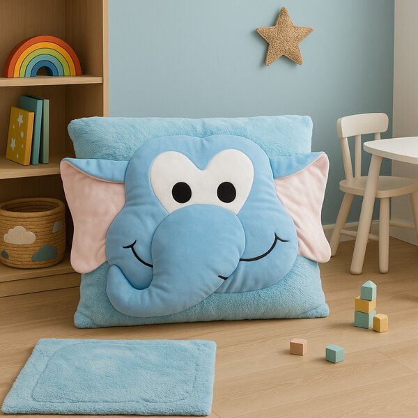 Dječji jastuk CUDDLI FRIENDS 70x70 cm plišani - više boja Boja: Plava