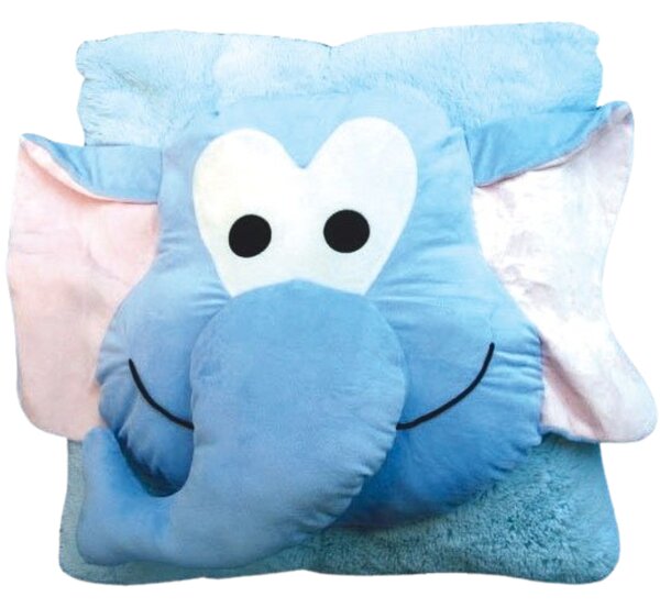 Dječji jastuk CUDDLI FRIENDS 70x70 cm plišani - više boja Boja: Plava