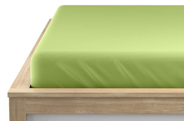 Jersey plahta pistacija 90 x 200 cm