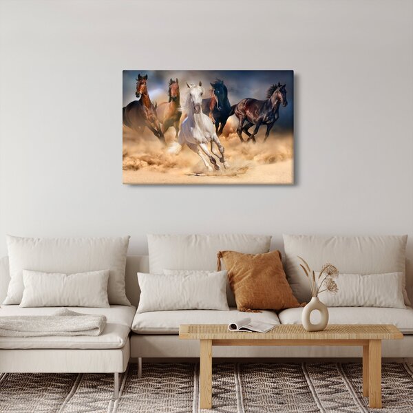 Slika - Konji v puščavi (90x60 cm)