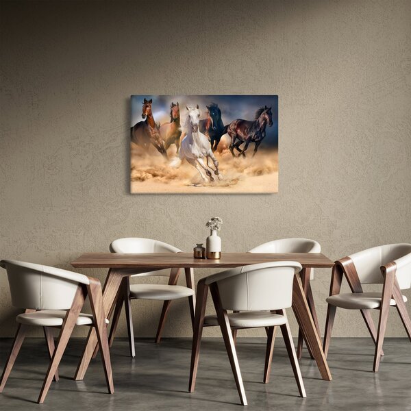 Slika - Konji v puščavi (90x60 cm)