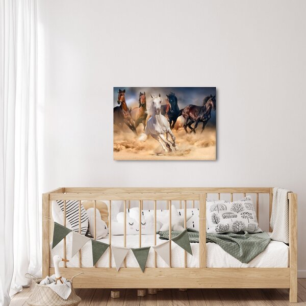 Slika - Konji v puščavi (70x50 cm)