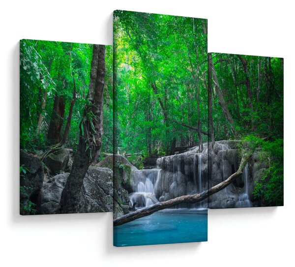 Slika - slap Erawan, Kanchanaburi, Tajska (90x60 cm)
