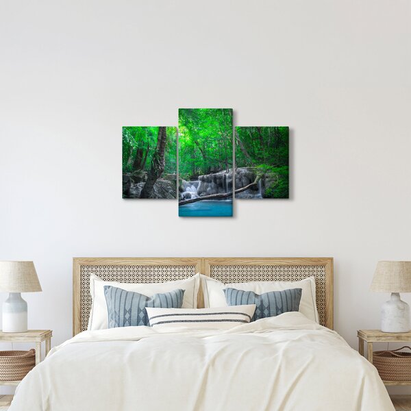Slika - slap Erawan, Kanchanaburi, Tajska (90x60 cm)