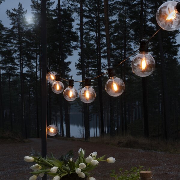 Konstsmide Christmas LED solarne lampice za zabavu, 7 W, jantar, IP44, 1800 K, prigušiva, Bež, Plastika
