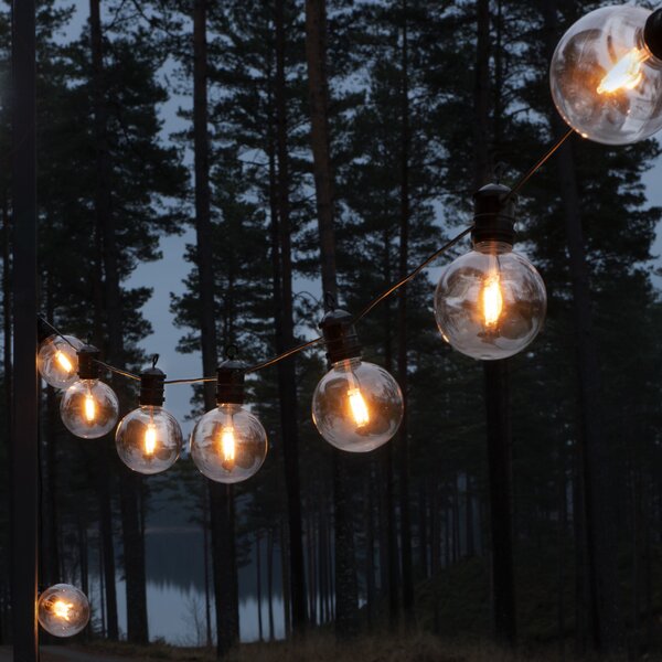 Konstsmide Christmas LED solarne lampice za zabavu, 7 W, jantar, IP44, 1800 K, prigušiva, Bež, Plastika