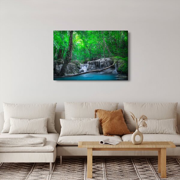 Slika - slap Erawan, Kanchanaburi, Tajska (90x60 cm)