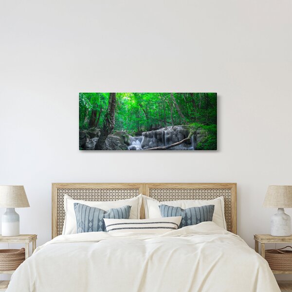 Slika - slap Erawan, Kanchanaburi, Tajska (120x50 cm)