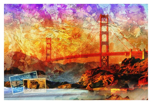 Slika - Golden Gate, San Francisco, Kalifornija (90x60 cm)