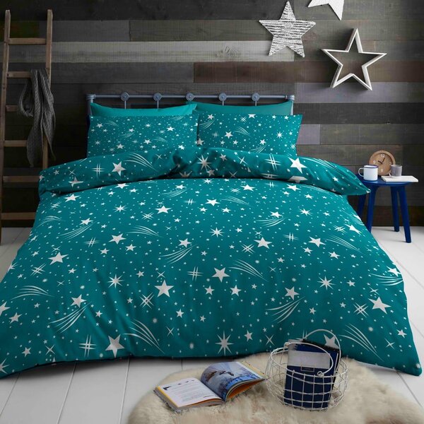 Flanelinska posteljina NIGHT SKY tirkizna Dimenzije posteljine: 70 x 90 cm | 140 x 200 cm