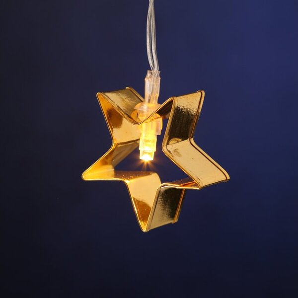 LED svjetlosni niz GOLD STARS 140 cm bakreni