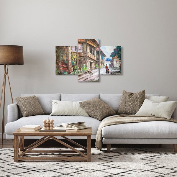 Slika filipinske vasi, Azija (90x60 cm)