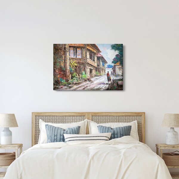 Slika filipinske vasi, Azija (90x60 cm)