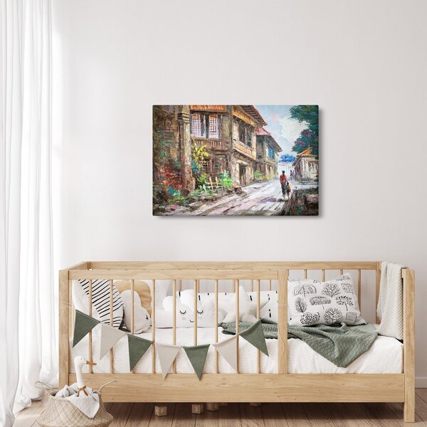 Slika filipinske vasi, Azija (90x60 cm)