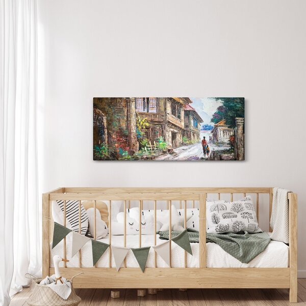 Slika filipinske vasi, Azija (120x50 cm)