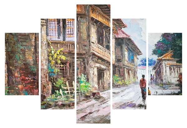 Slika filipinske vasi, Azija (150x105 cm)