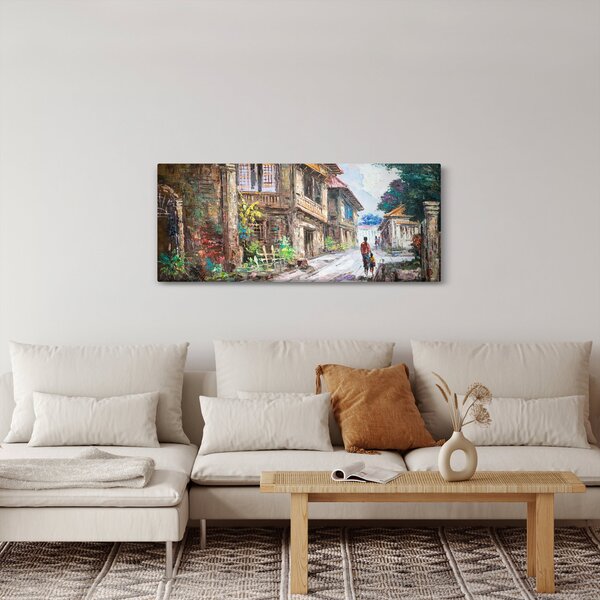 Slika filipinske vasi, Azija (120x50 cm)