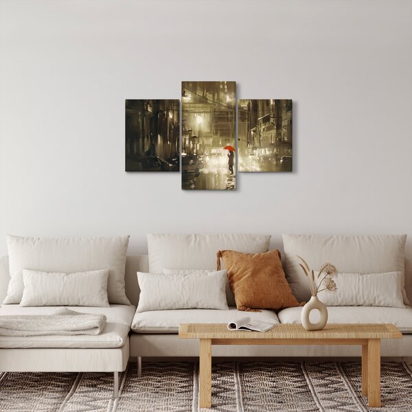 Slika - Ženska v deževni noči (90x60 cm)
