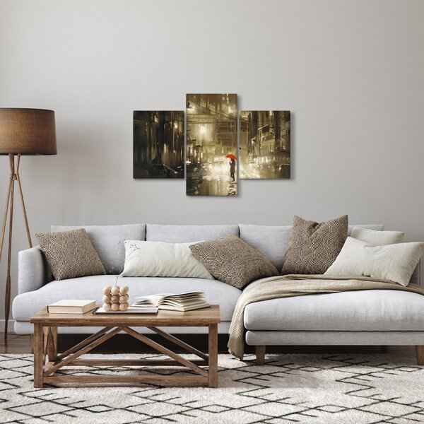Slika - Ženska v deževni noči (90x60 cm)