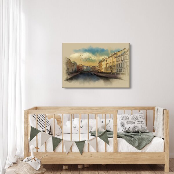 Slika - reka Moyka, Sankt Peterburg, Rusija (90x60 cm)