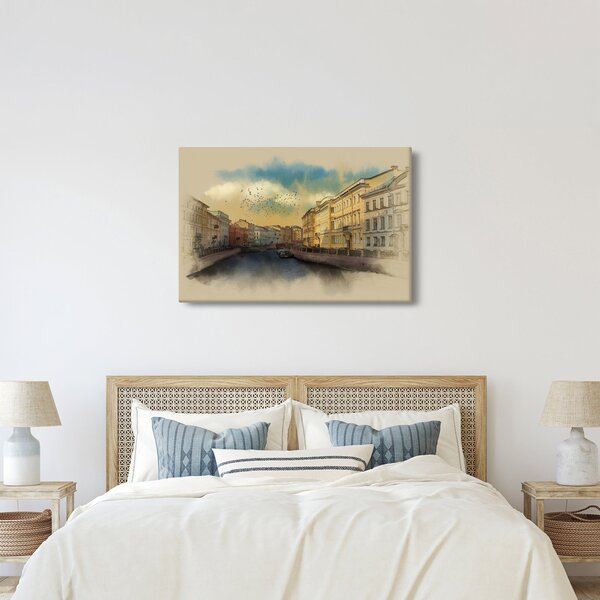 Slika - reka Moyka, Sankt Peterburg, Rusija (90x60 cm)