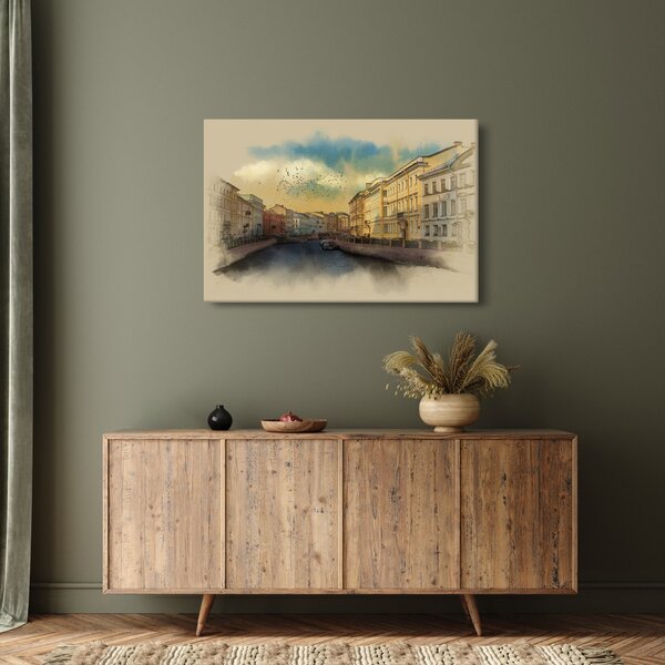 Slika - reka Moyka, Sankt Peterburg, Rusija (90x60 cm)