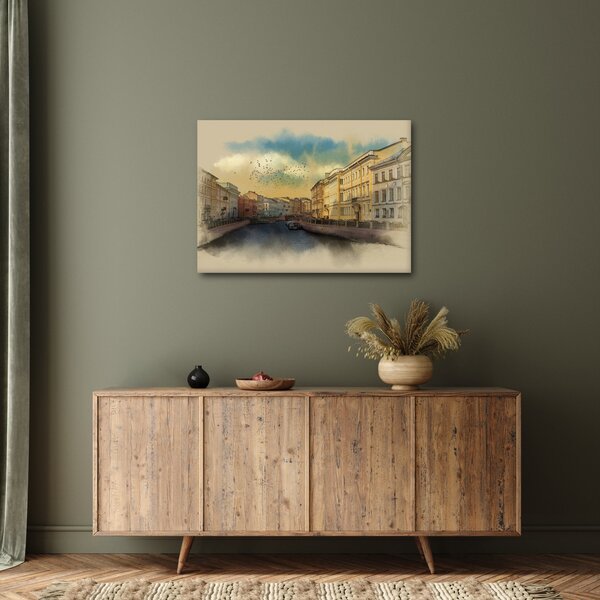 Slika - reka Moyka, Sankt Peterburg, Rusija (70x50 cm)