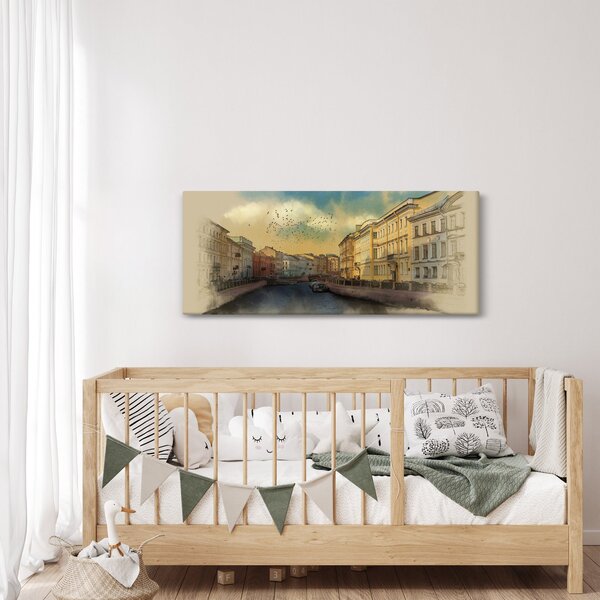 Slika - reka Moyka, Sankt Peterburg, Rusija (120x50 cm)