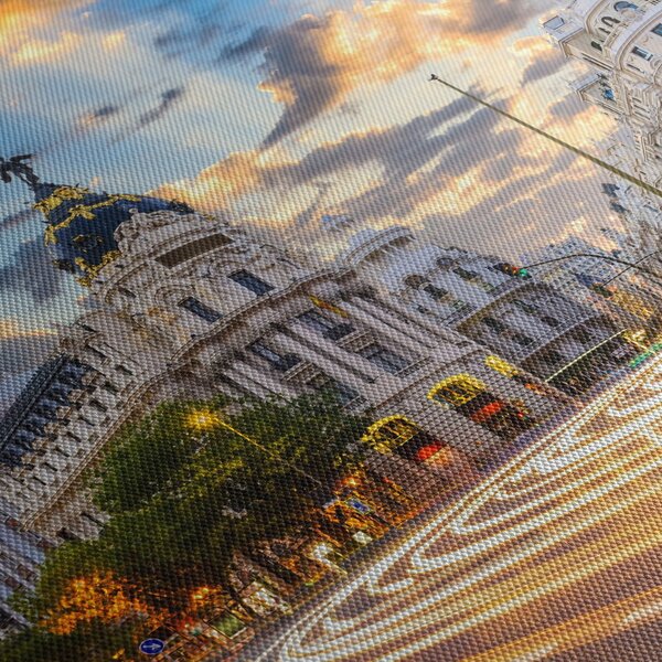Slika - Calle Gran Vía, Madrid, Španija (150x105 cm)