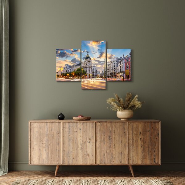 Slika - Calle Gran Vía, Madrid, Španija (90x60 cm)