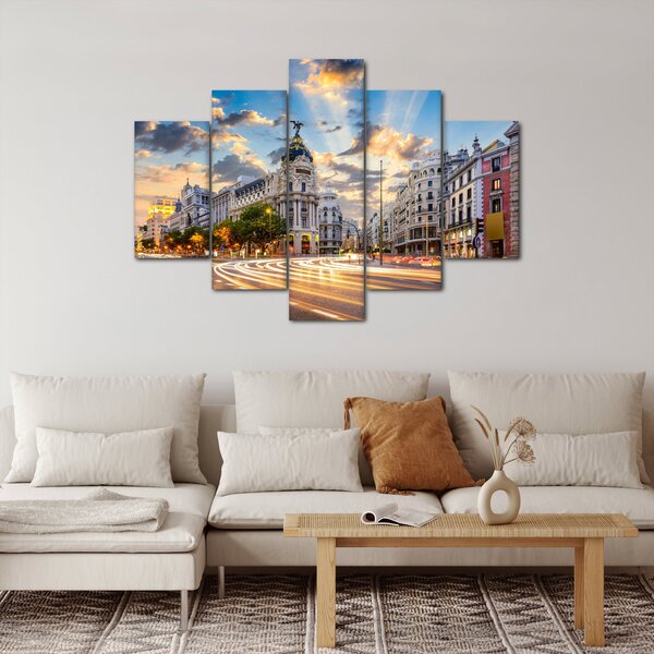 Slika - Calle Gran Vía, Madrid, Španija (150x105 cm)