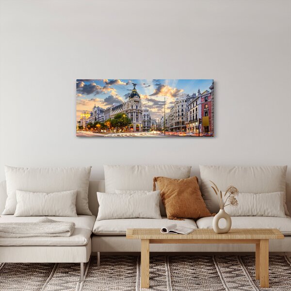 Slika - Calle Gran Vía, Madrid, Španija (120x50 cm)