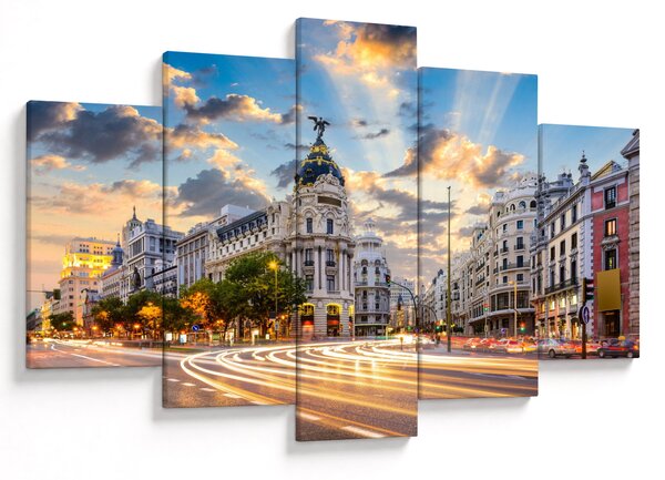 Slika - Calle Gran Vía, Madrid, Španija (150x105 cm)