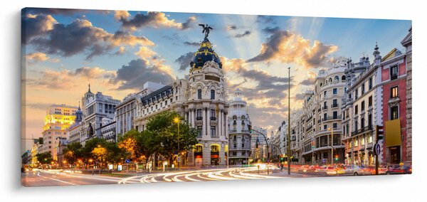 Slika - Calle Gran Vía, Madrid, Španija (120x50 cm)