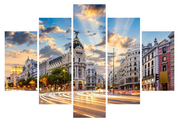 Slika - Calle Gran Vía, Madrid, Španija (150x105 cm)