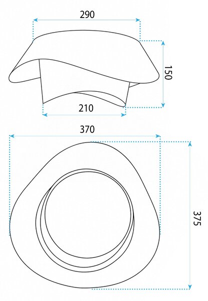 Stropna lampa LED APP1930-C 40cm WOOD