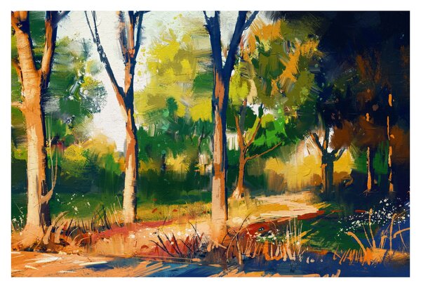 Podoba gozda v poletnem soncu, slika (90x60 cm)