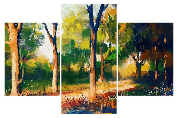 Podoba gozda v poletnem soncu, slika (90x60 cm)