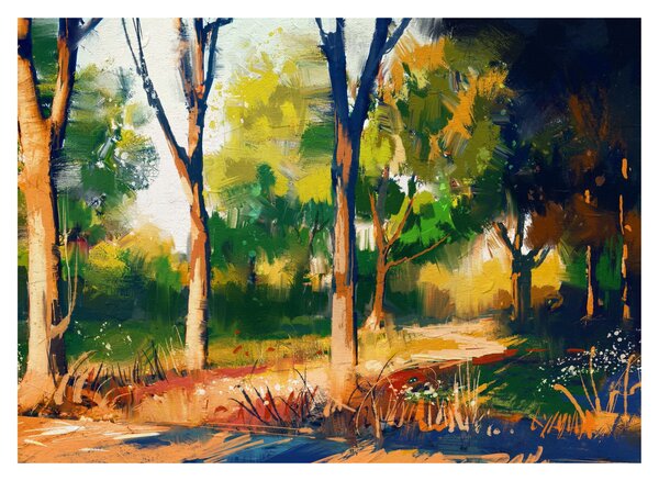 Podoba gozda v poletnem soncu, slika (70x50 cm)
